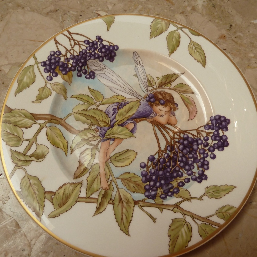 villeroy boch rare elderberry fairy plate
